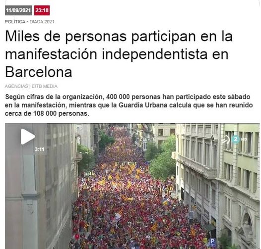 Мирослава Бердник: В Барселоне народ вышел на...